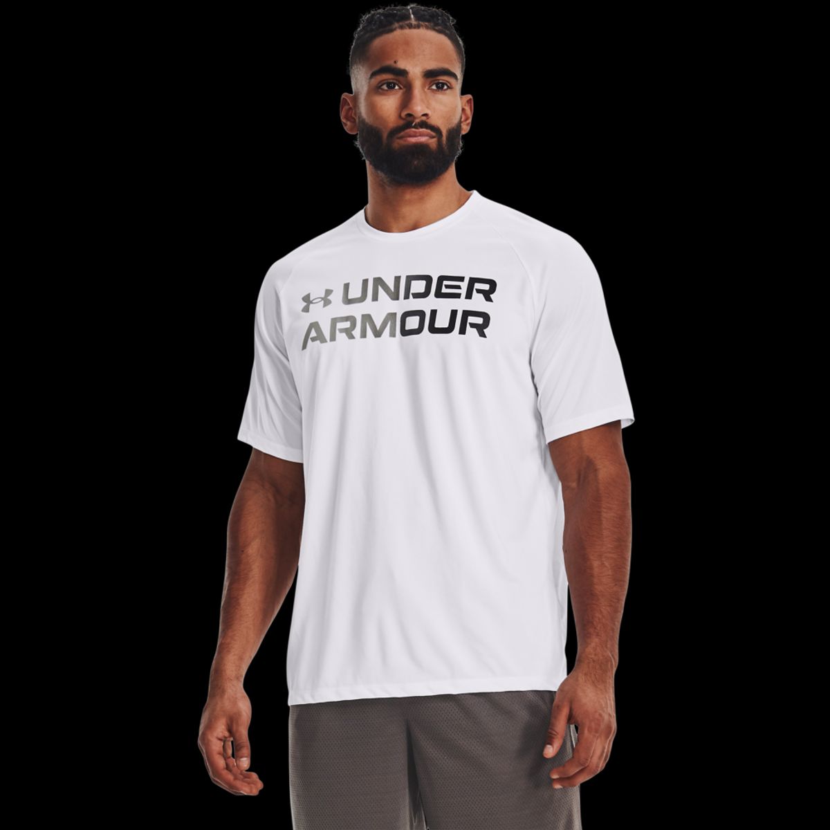 Mænds Under Armour Tech 2.0 Gradient T-shirt - White S