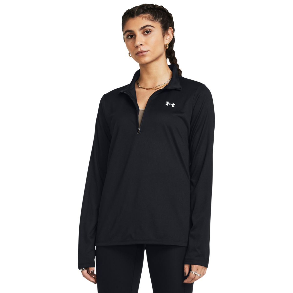 Kvinders Under Armour - Langærmet Tech 1/2 Zip - Black XXL