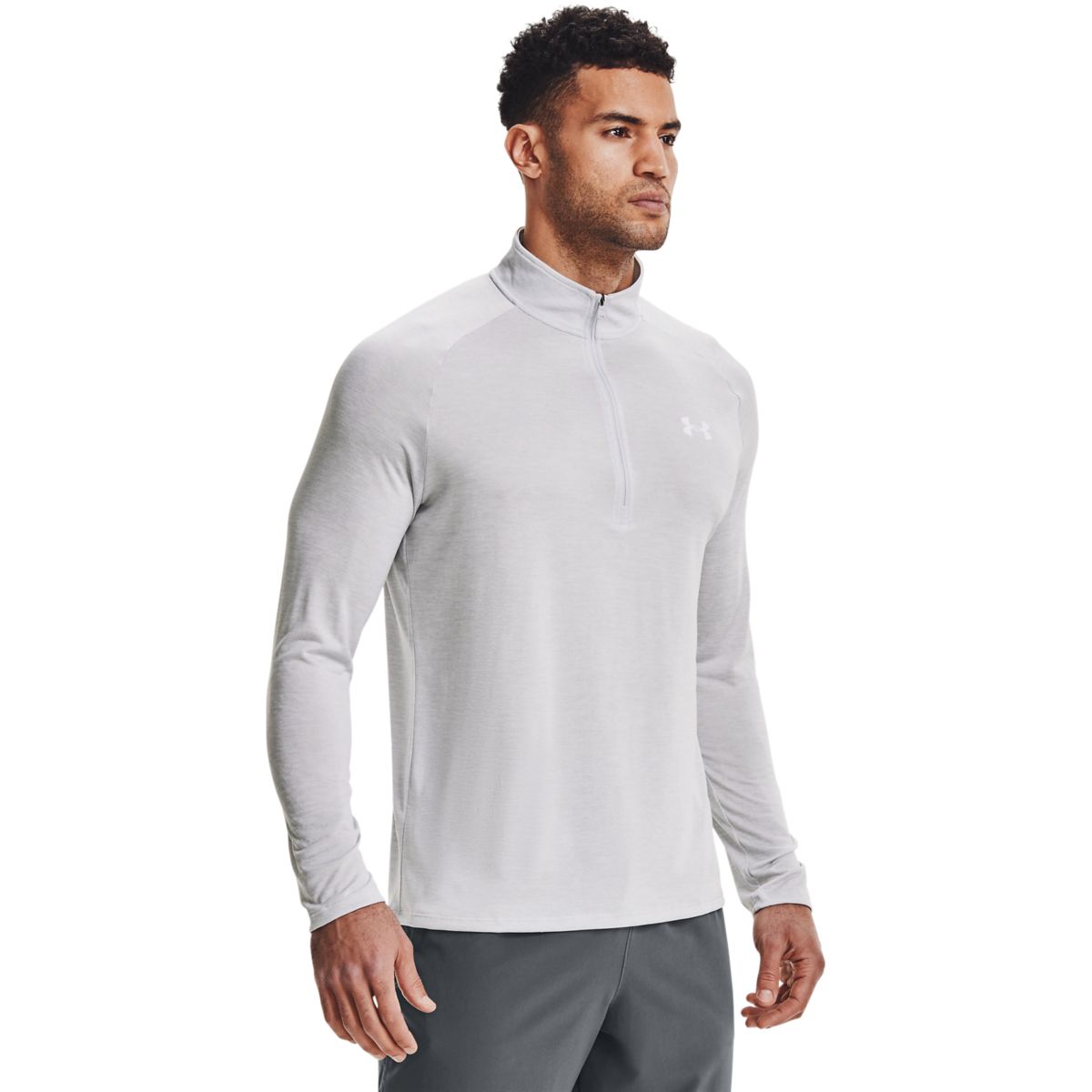 Mænds Under Armour - Tech 2.0 Langærmet 1/2 zip - Halo Gray XS