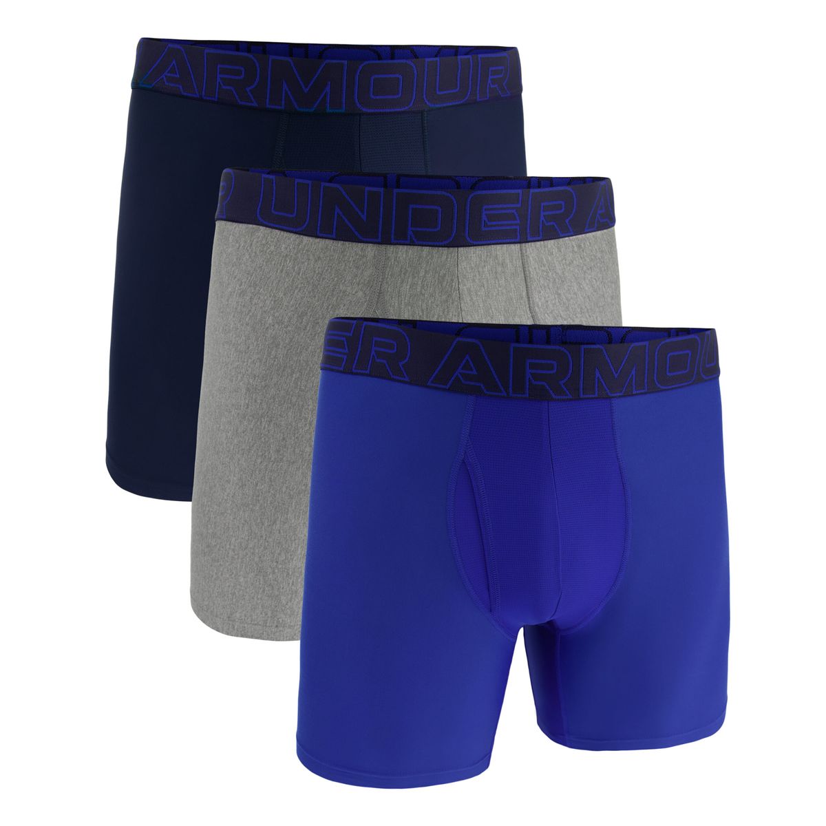 Under Armour Mænds - Tech 6" Boxer Shorts 3-Pack - Blue M