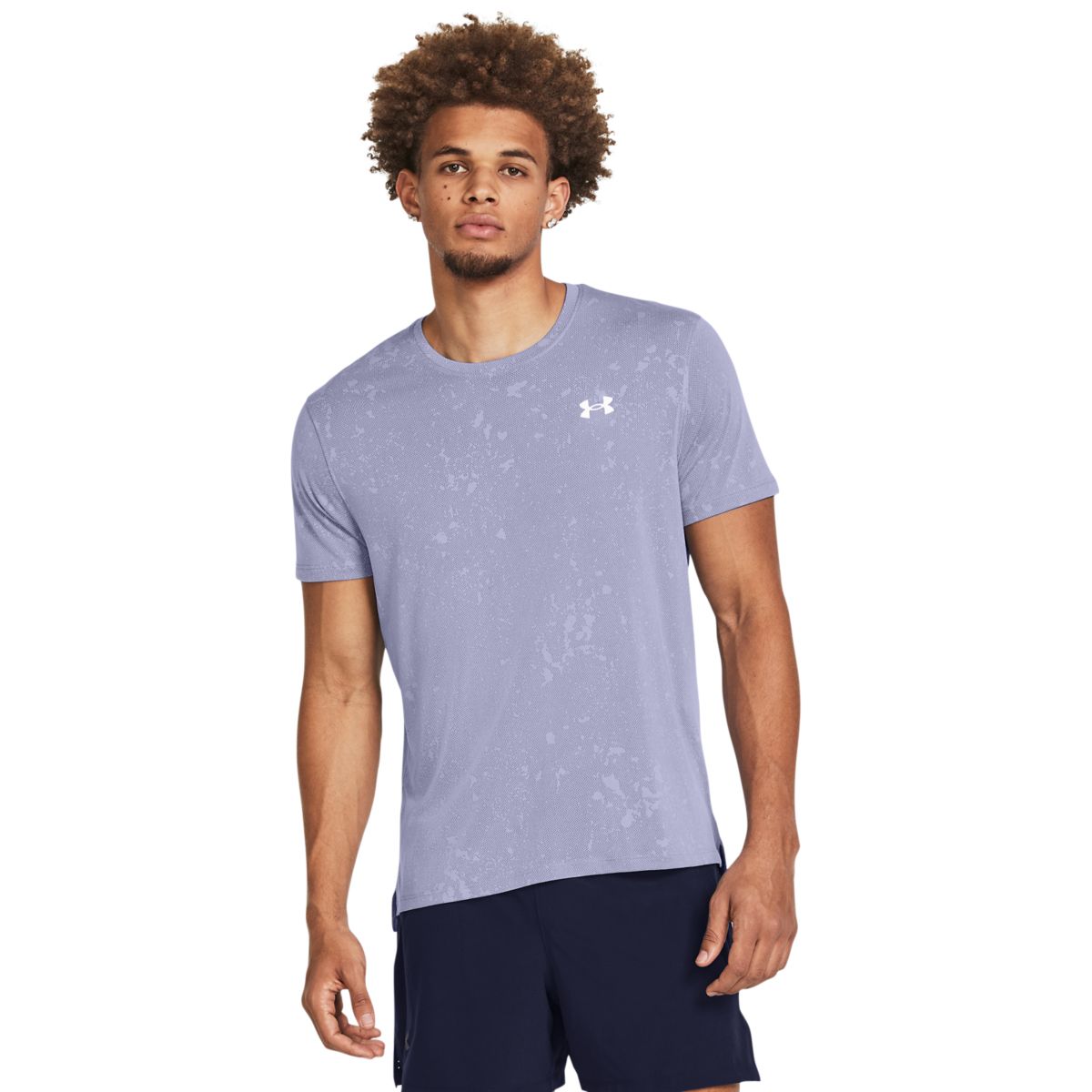 Under Armour Mænd - Launch Splatter T-Shirt - Celeste XXL