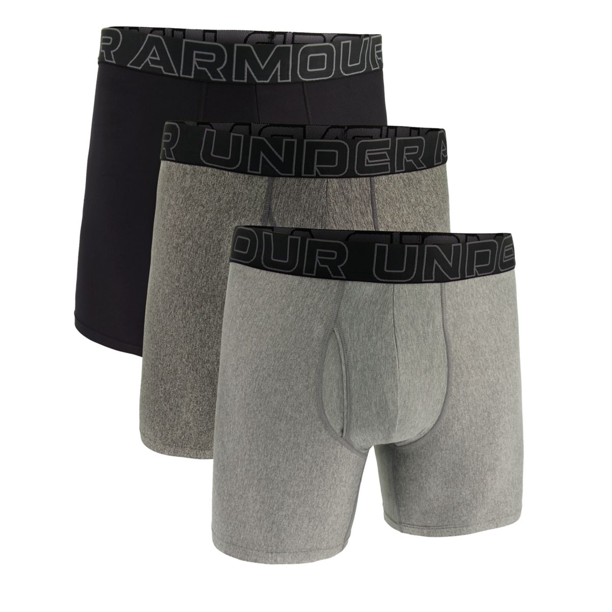 Under Armour Mænds - Tech 6" Boxer Shorts 3-Pack - Steel XL