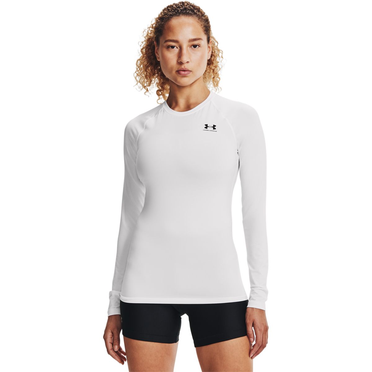 Under Armour Kvinder - HeatGear Compression Long Sleeve - White XXL