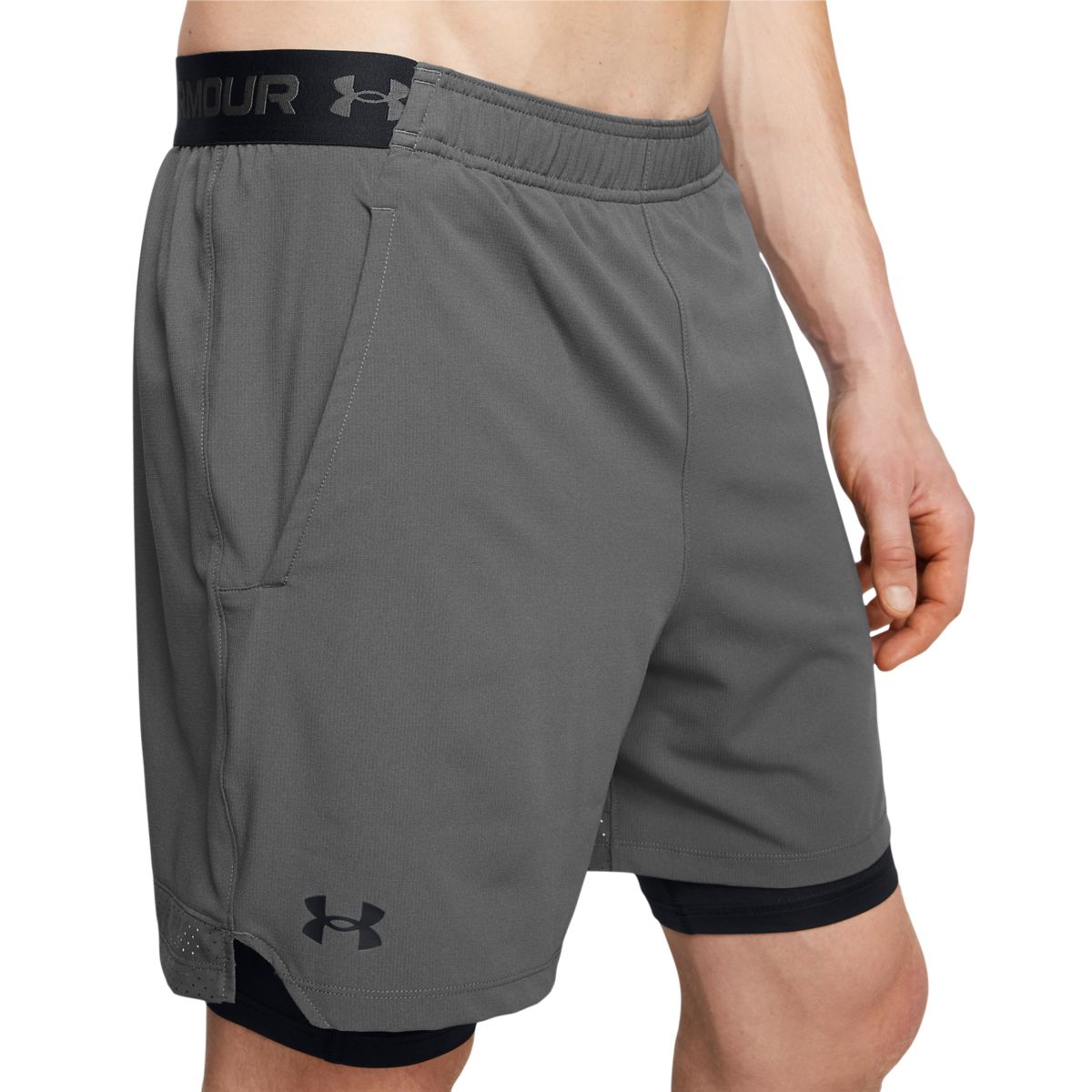 Under Armour Mænd - Vanish Woven 2-in-1 Shorts - Castlerock S