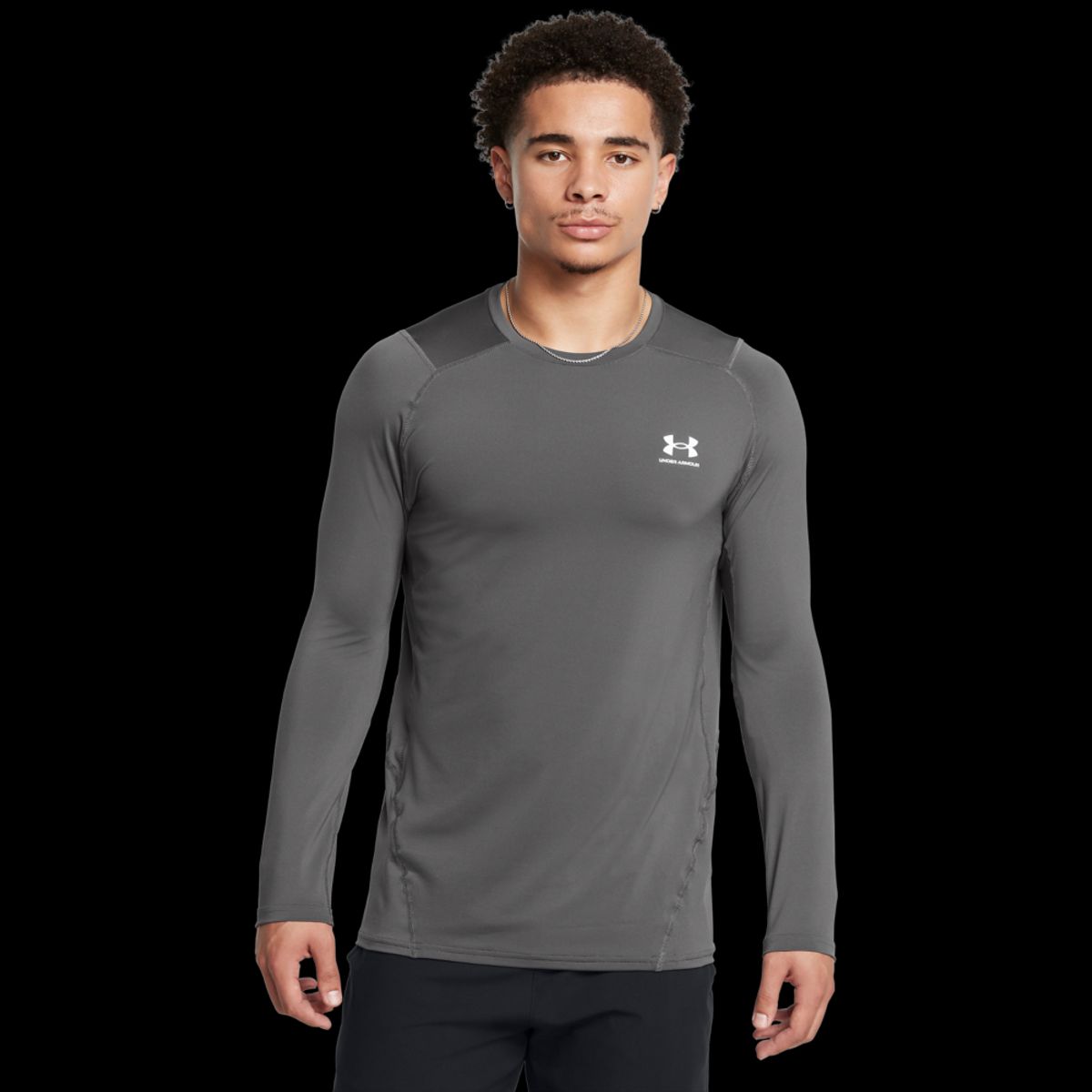 Mænds Under Armour - HeatGear Armour Fitted LS - Castlerock M