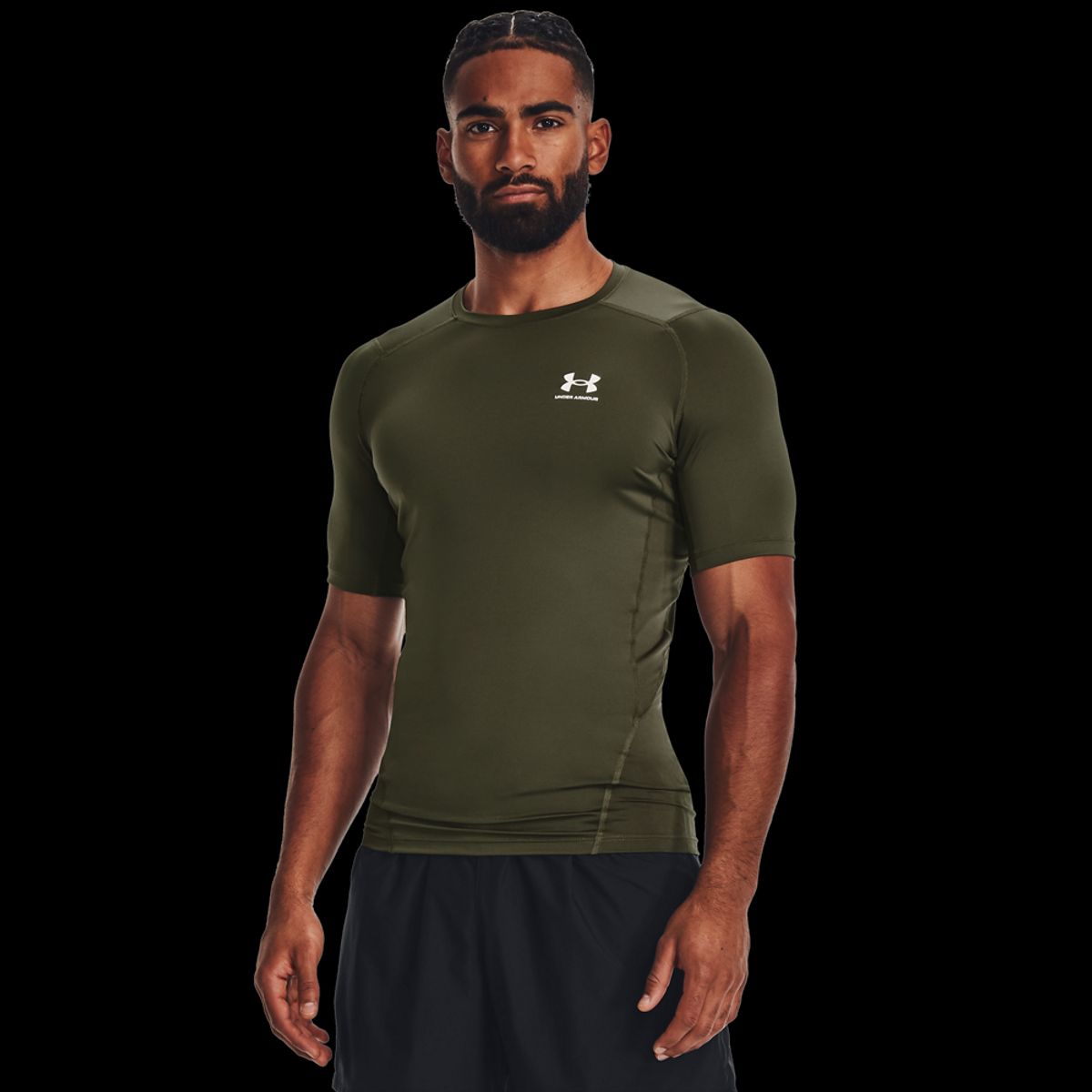 Mænds Under Armour - Compression SS T-shirt - Marine Green XL