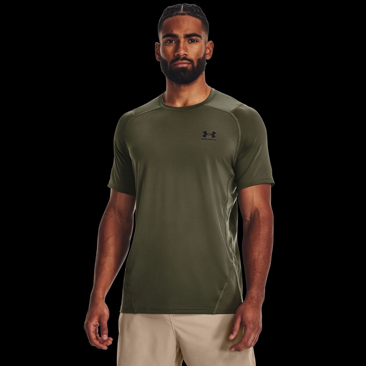 Under Armour Mænd - HeatGear Armour Fitted Shortsleeve - Marine Green M