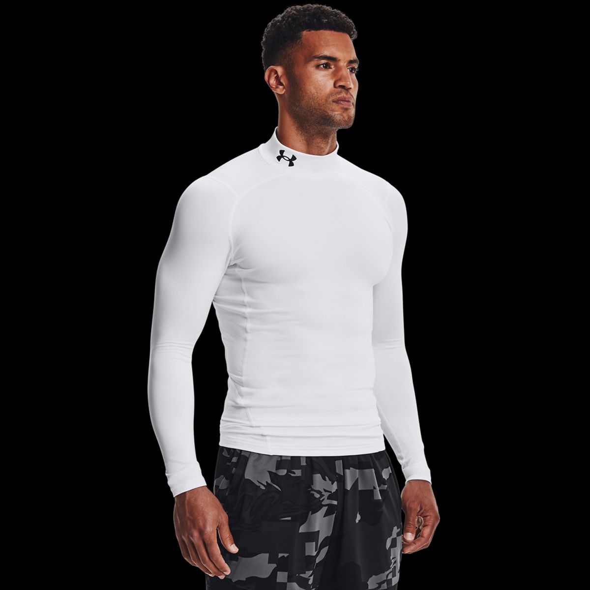 Under Armour Mænds - Coldgear Armour Compression Mock - White M