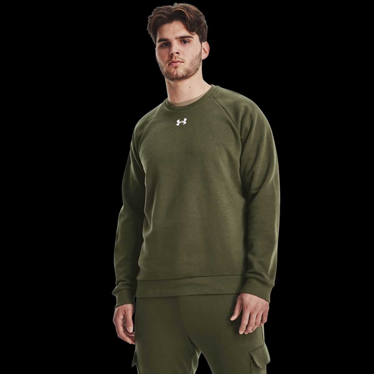 Under Armour Mænds - Rival Fleece Crew - Marine OD Green L