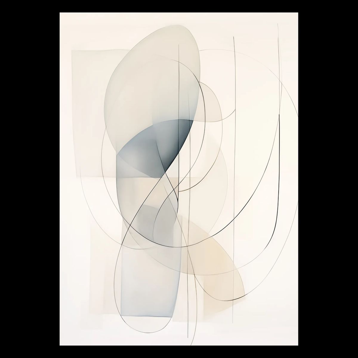 Abstractions Of Lightness No. 2 Plakat 50x70 cm (B2) / Sort egetræ