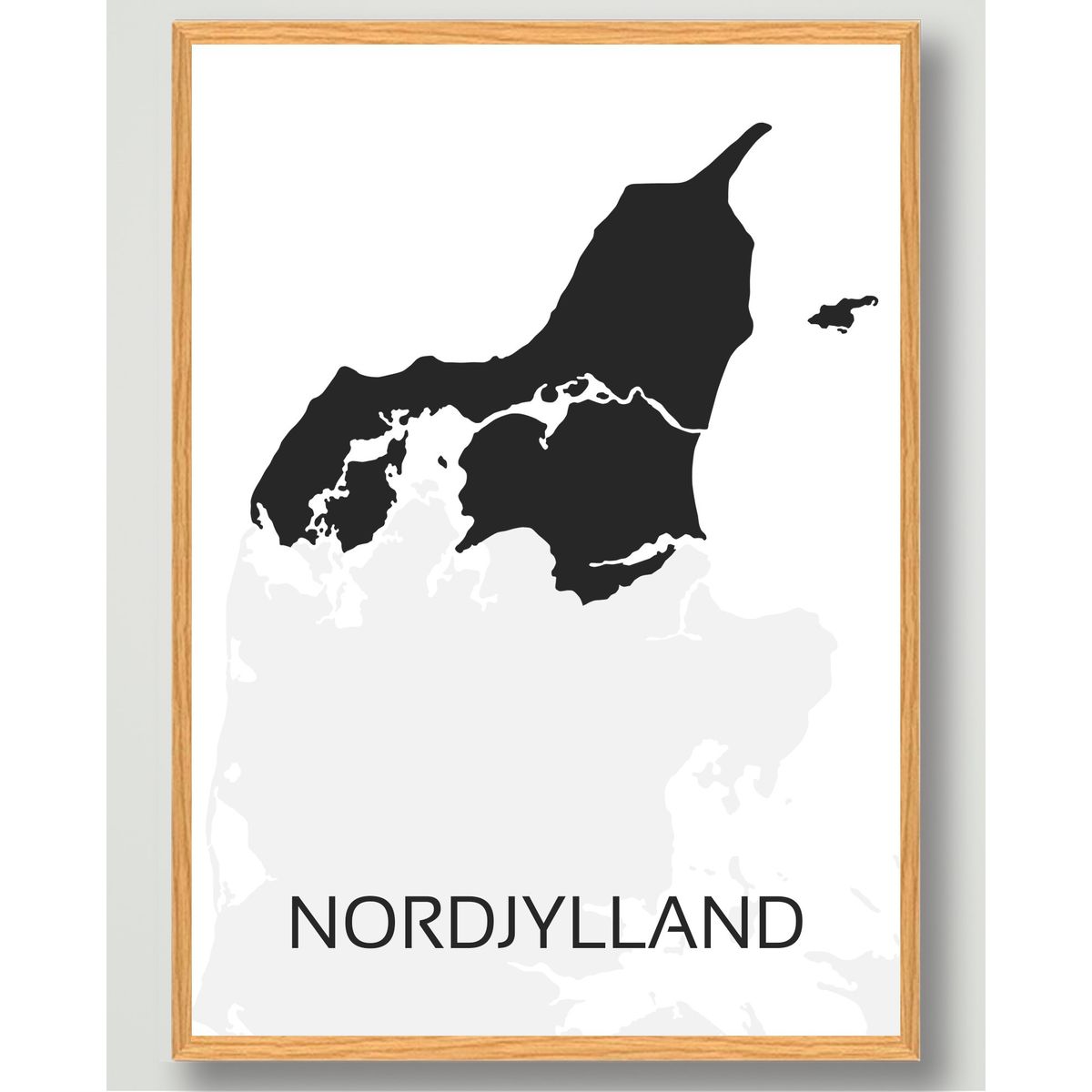 Nordjylland plakat (Størrelse: L - 50x70cm (B2))