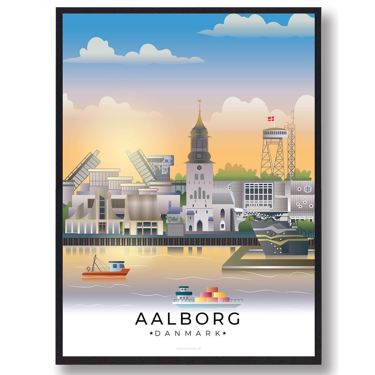 Aalborg plakat (RESTPARTI) (Størrelse: M - 30x40cm)