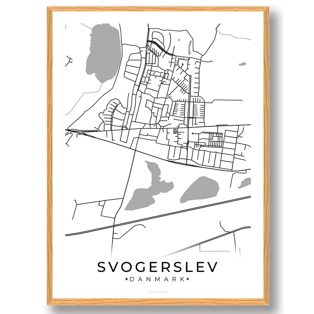 Svogerslev by plakat - hvid (Størrelse: L - 50x70cm (B2))