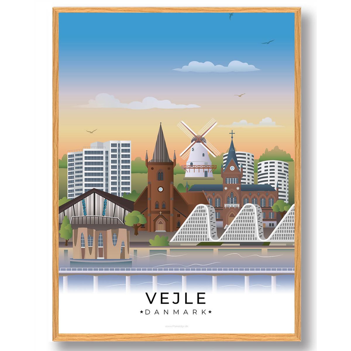 Vejle plakat (RESTPARTI) (Størrelse: L - 50x70cm (B2))