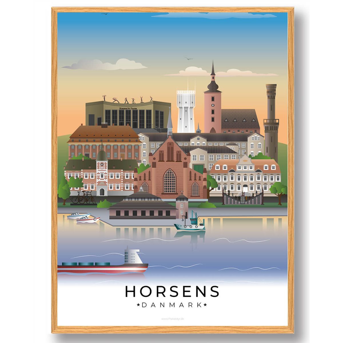 Horsens plakat (RESTPARTI) (Størrelse: M - 30x40cm)