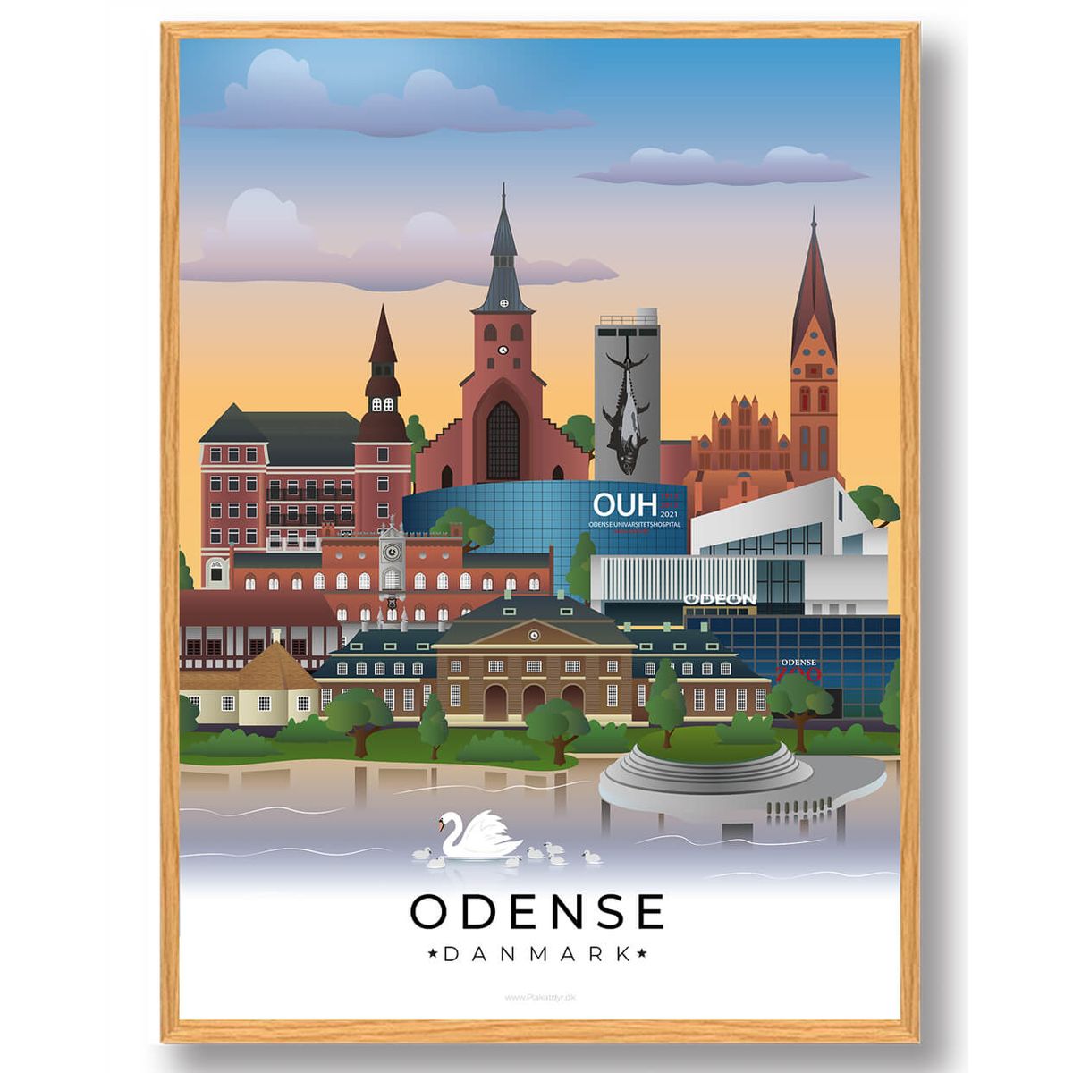 Odense plakat (RESTPARTI) (Størrelse: M - 30x40cm)