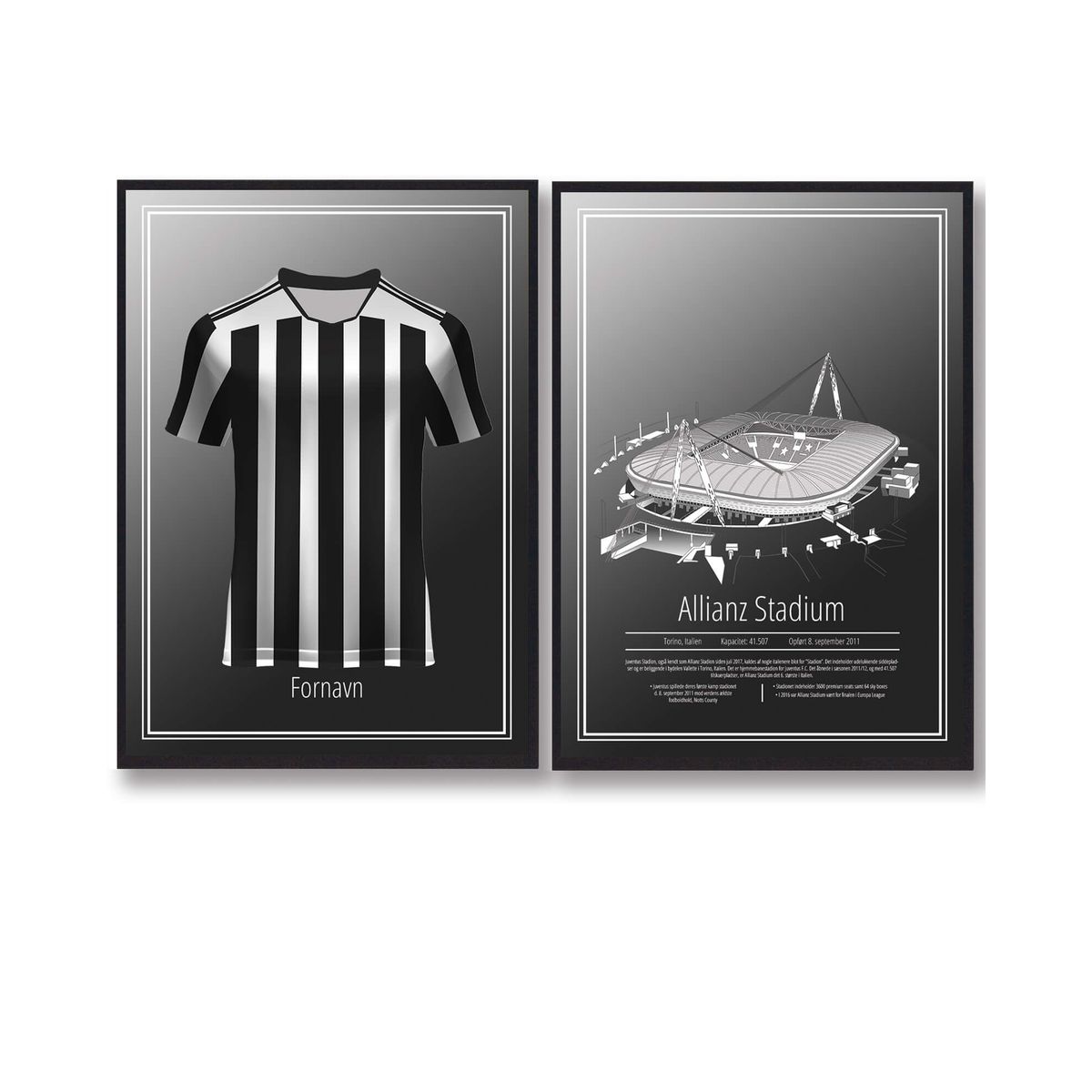 Juventus - Trøje og Stadion plakatsæt (Størrelse: L - 50x70cm (B2))