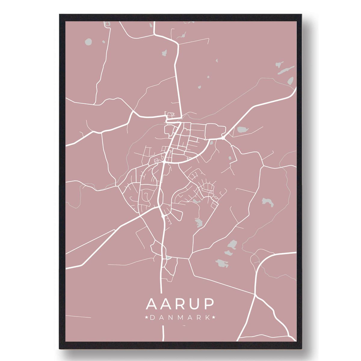 Aarup plakat - rosa (Størrelse: L - 50x70cm (B2))