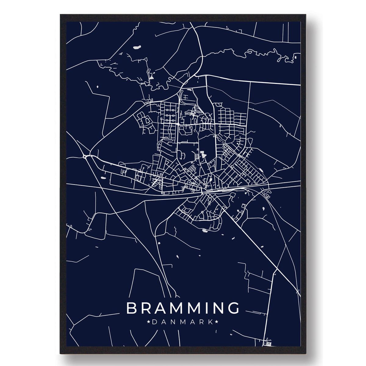 Bramming plakat - mørkeblå (Størrelse: L - 50x70cm (B2))