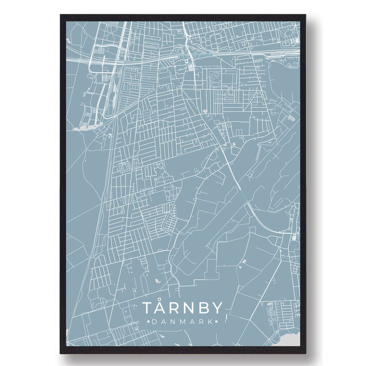 Tårnby plakat - lyseblå (Størrelse: L - 50x70cm (B2))