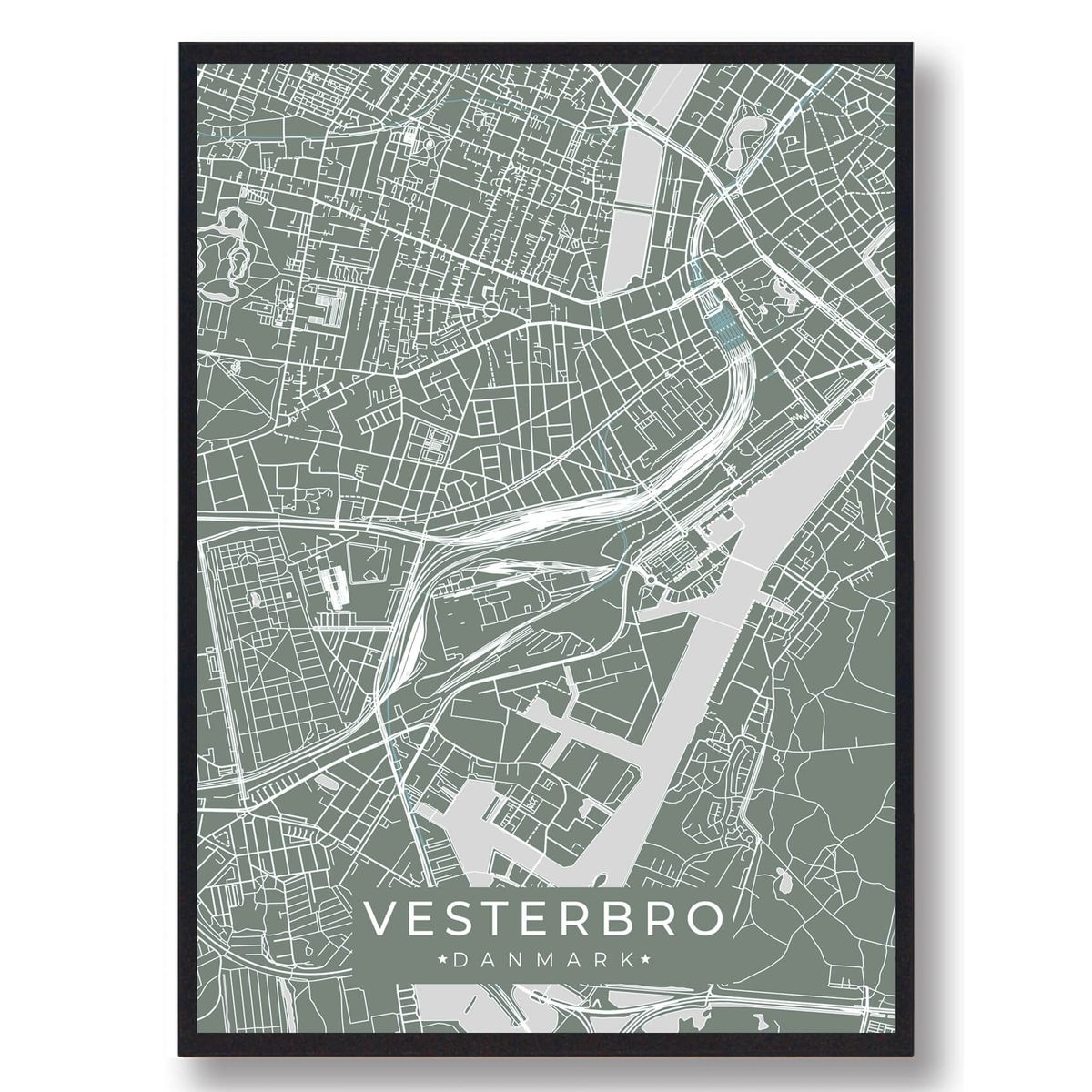 Vesterbro - grøn (Størrelse: L - 50x70cm (B2))