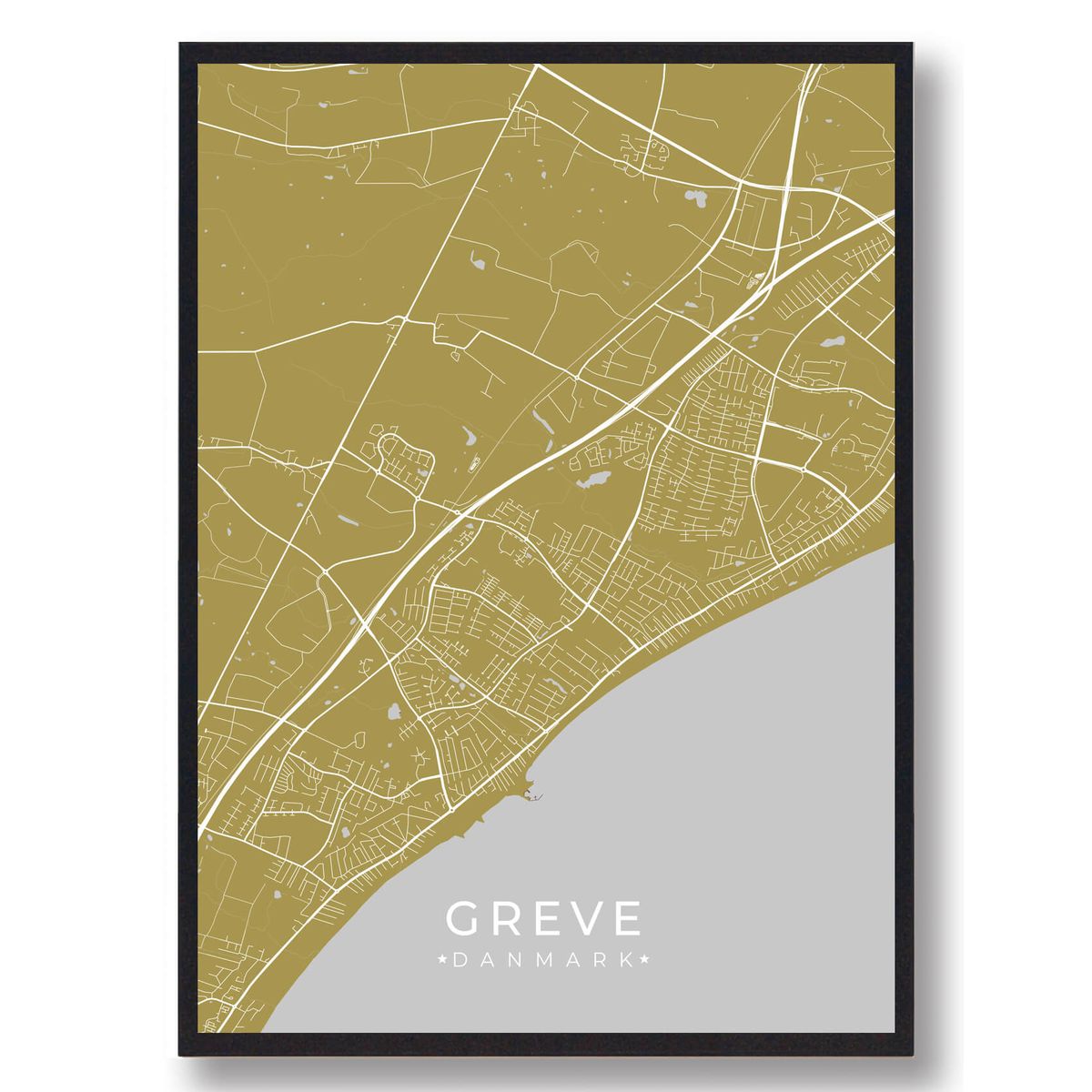 Greve plakat - gul (Størrelse: L - 50x70cm (B2))