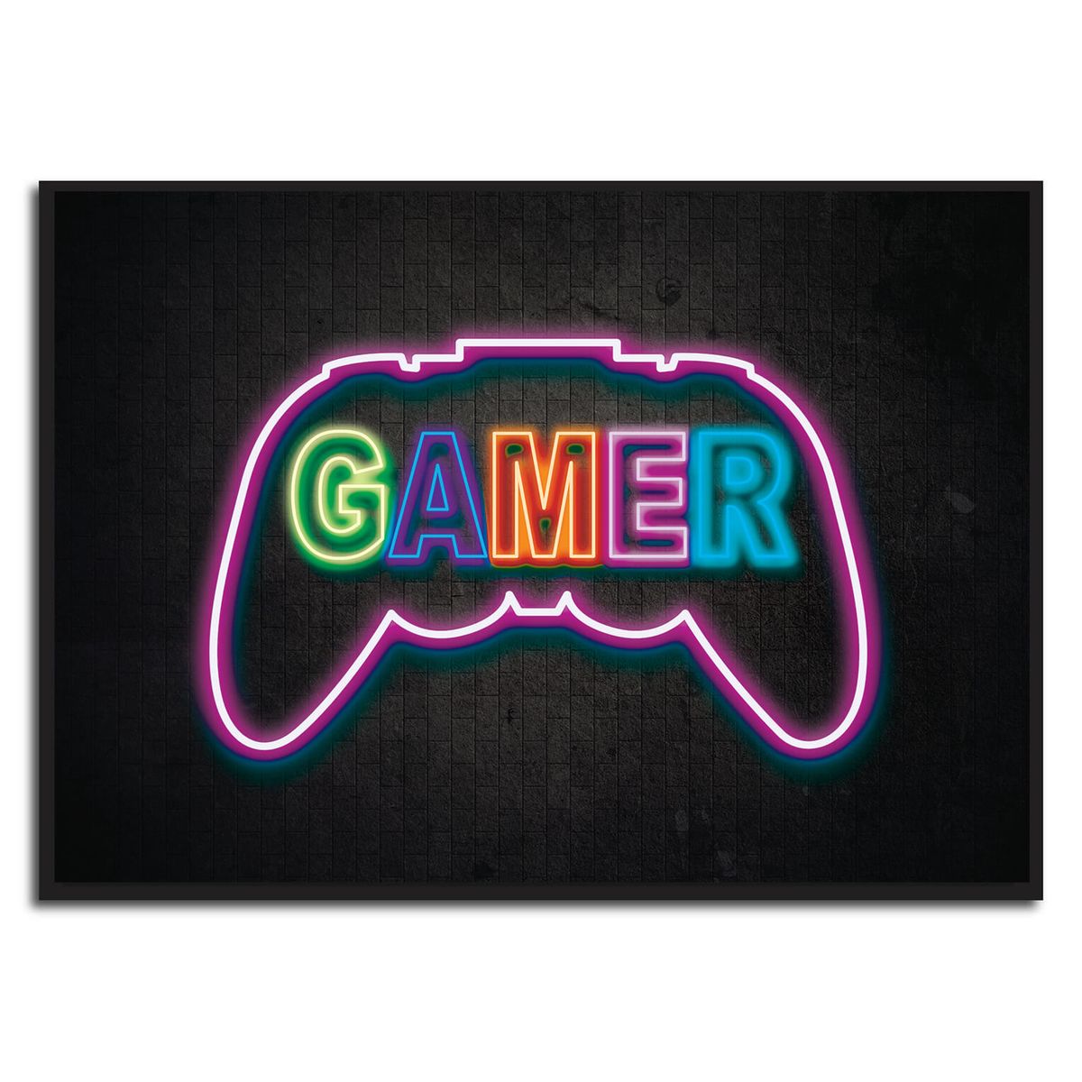 Gamer - neon gamerplakater (Størrelse: L - 50x70cm (B2))