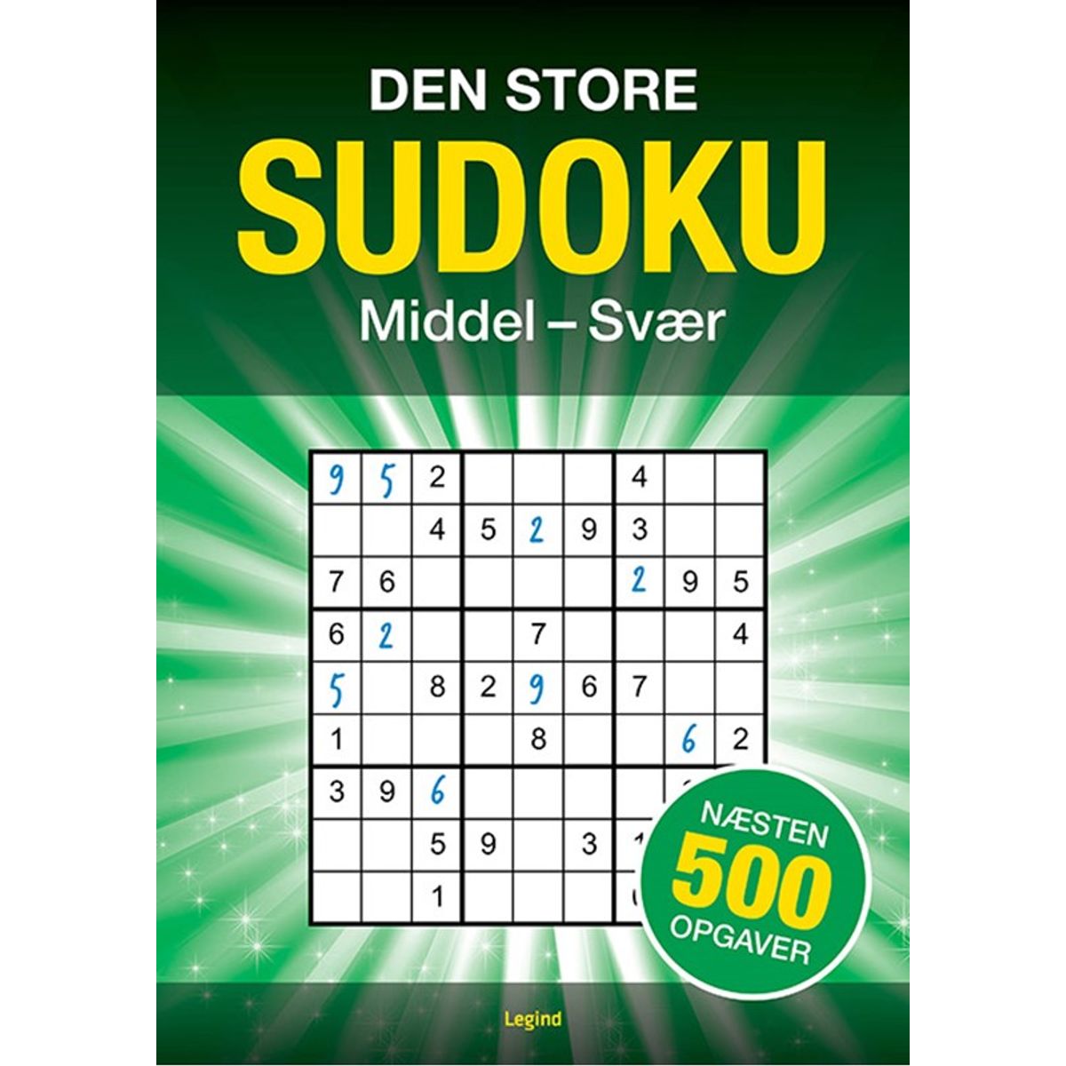 Den store Sudoku - 500 opgaver, middel til svær