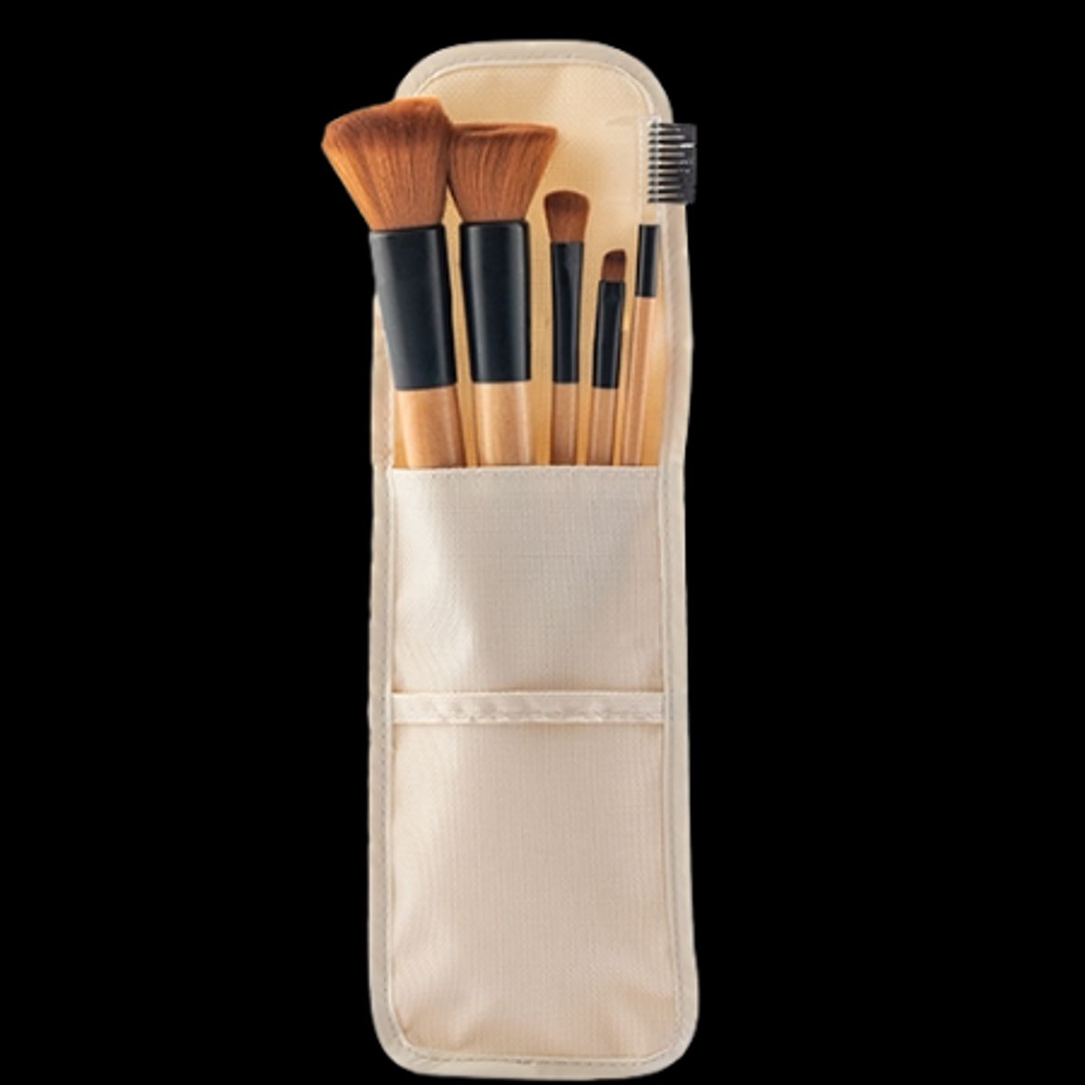 InnovaGoods Miset Wooden Makeup Børste Sæt - 5 stk