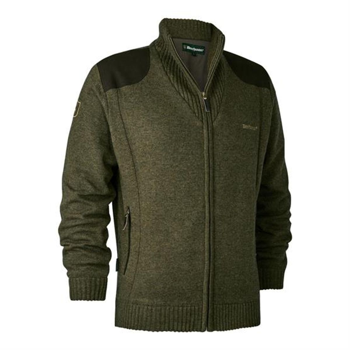 Deerhunter Mens Carlisle Knit Cardigan with Stormliner, Cypress