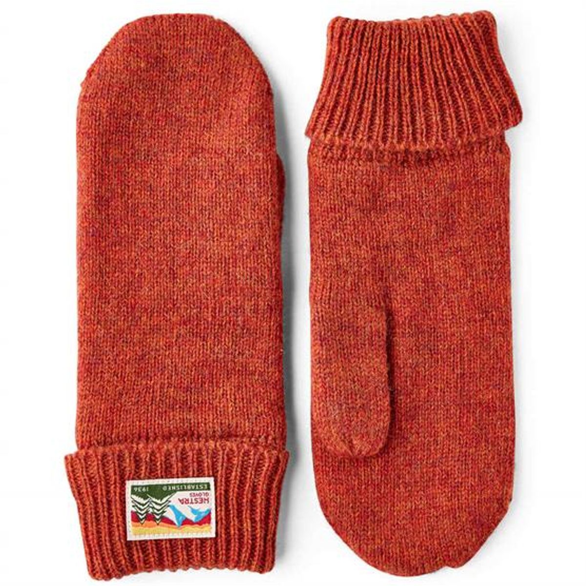 Hestra Raggwool Mitt, Brick Red