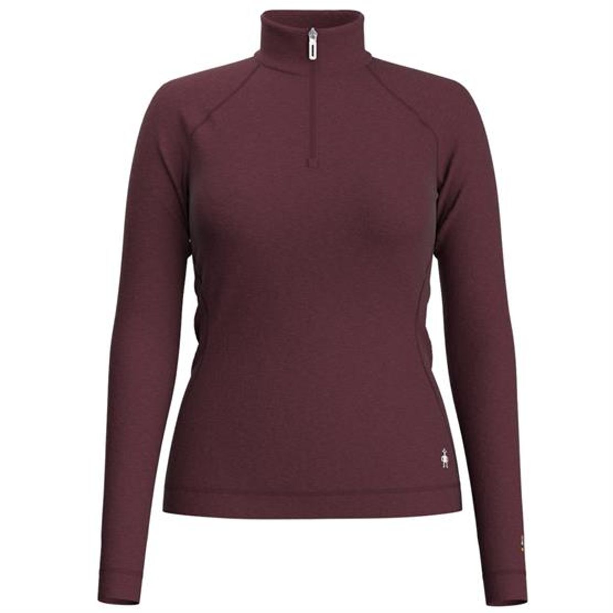 Smartwool Womens Thermal Merino Base Layer 1/4 Zip, Black Cherry