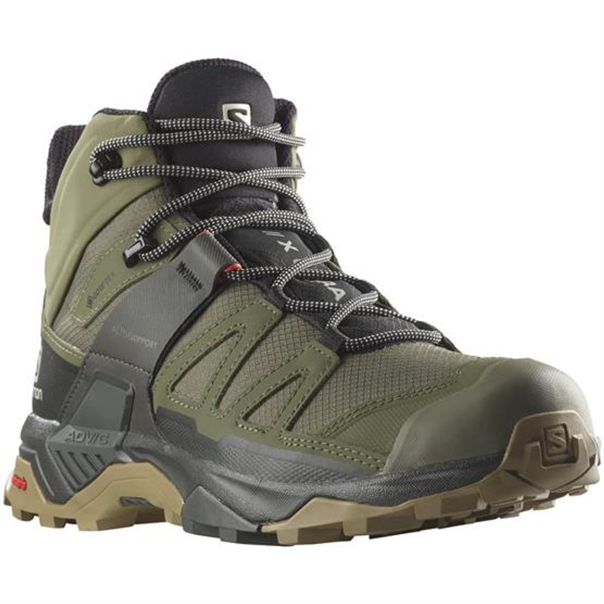 Salomon X Ultra 4 Mid GTX Mens, Deep Lichen Green / Peat