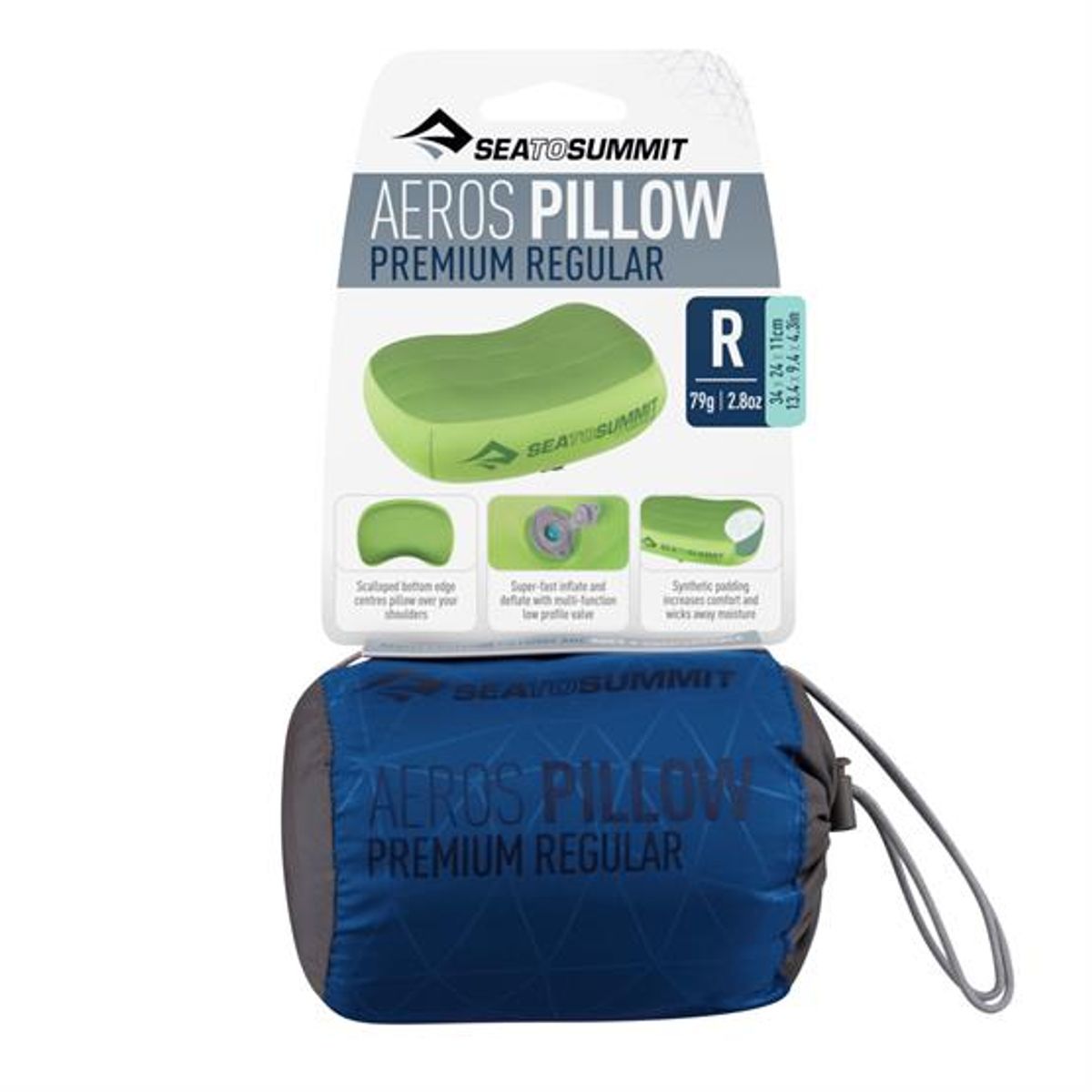 Sea to Summit Aeros Premium Pillow Large, Navy