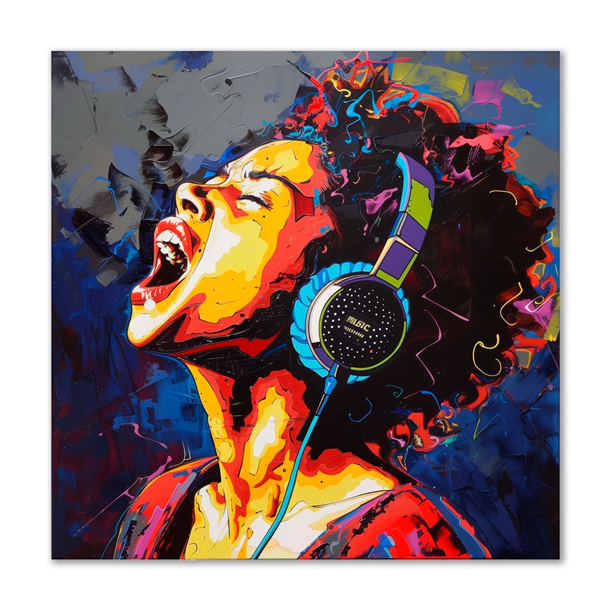 Alive with Music - 100x100 cm. - Ingen