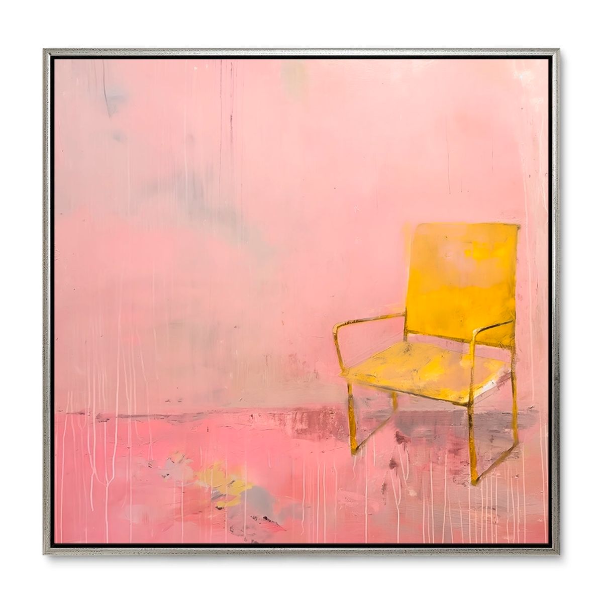 Blush Room - 100x100 cm. - Sølv ramme