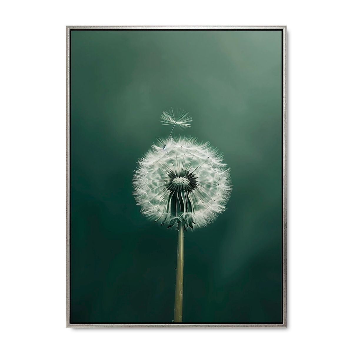 Dandelion Delight - 100x140 cm. - Sølv ramme