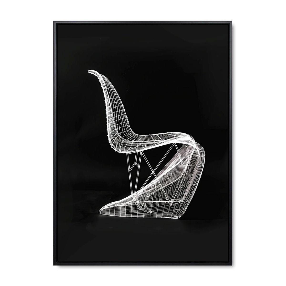 Graceful 5 - 100x140 cm. - Sort ramme