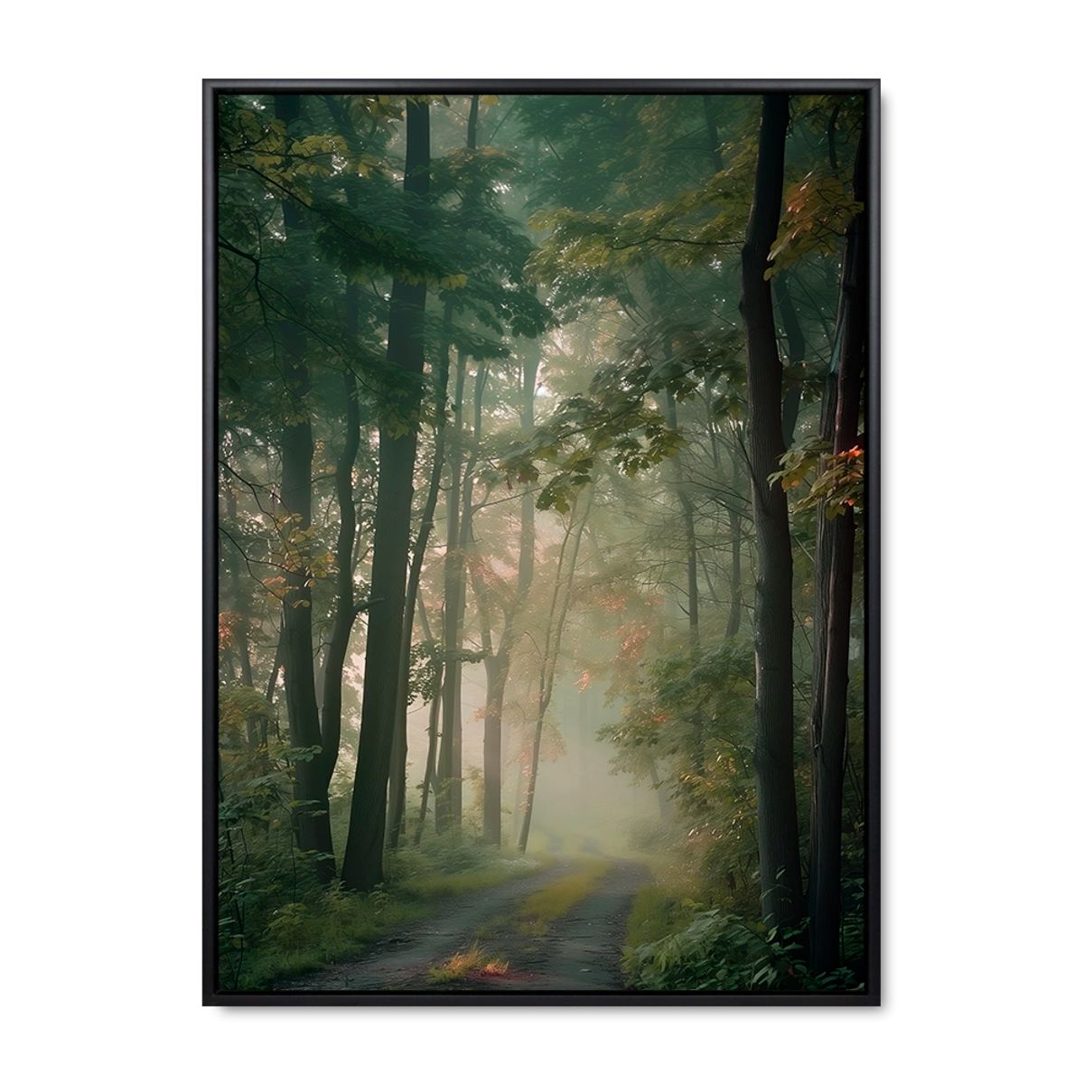 Woodland Whispers - 100x140 cm. - Sort ramme