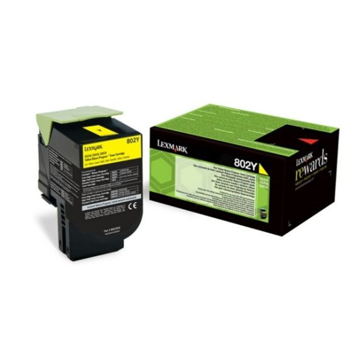 Gul lasertoner - Lexmark 802Y - 1.000 sider