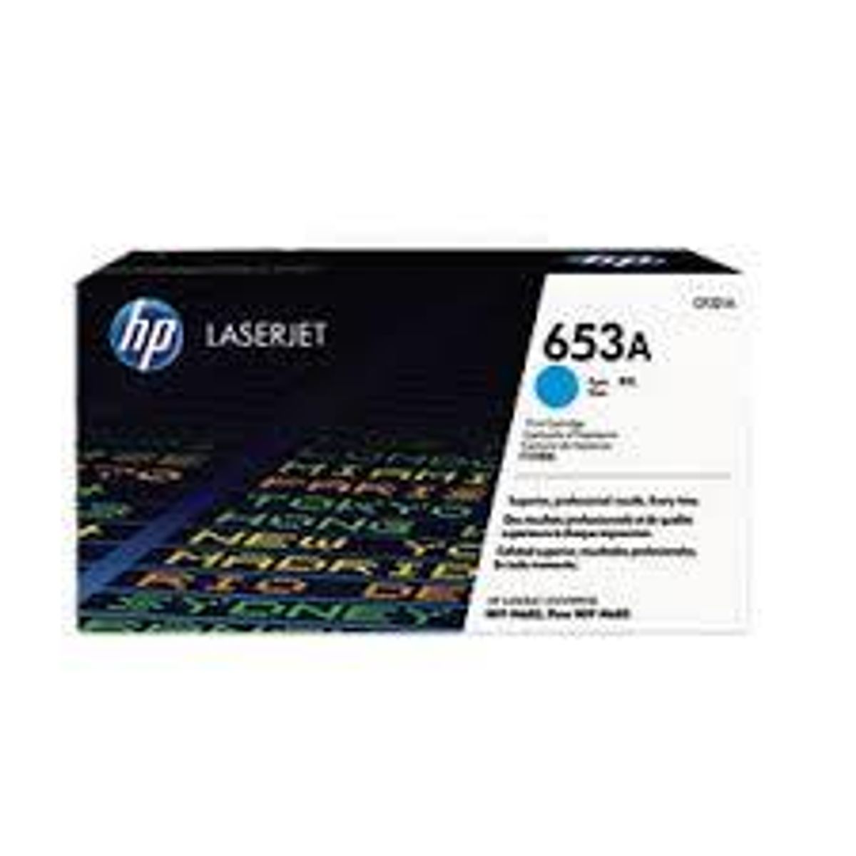 Cyan lasertoner - HP nr.653A - 16.500 sider