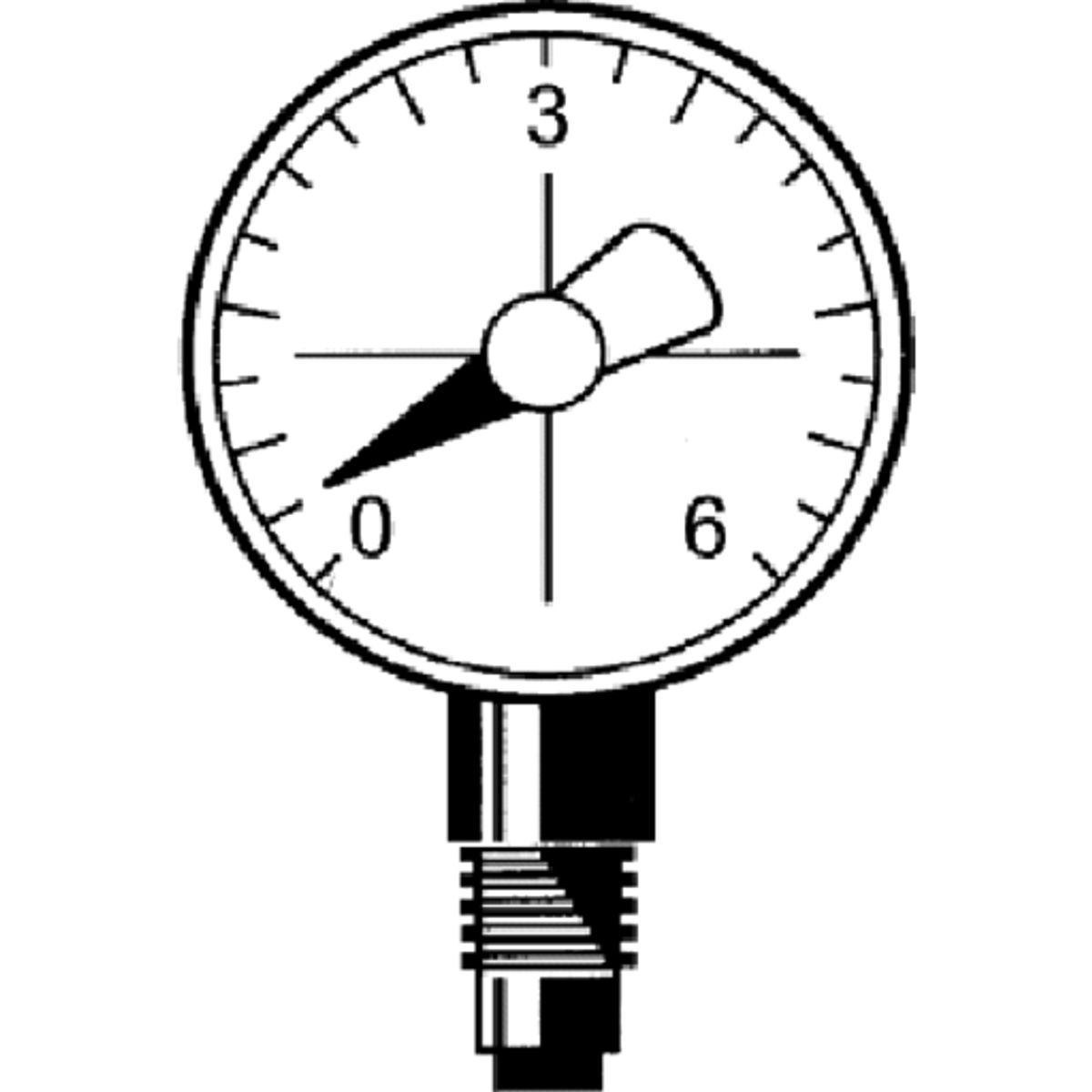 Manometer, 10ATO 1/4" x 60