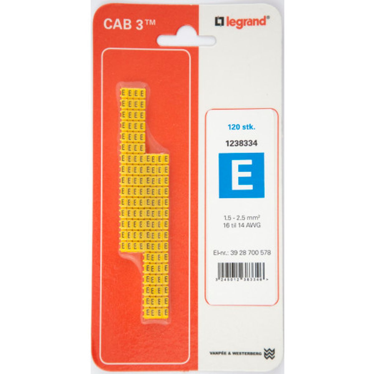 120 stk CAB3 LEDNINGSMRK 1,5-2,5 (E)