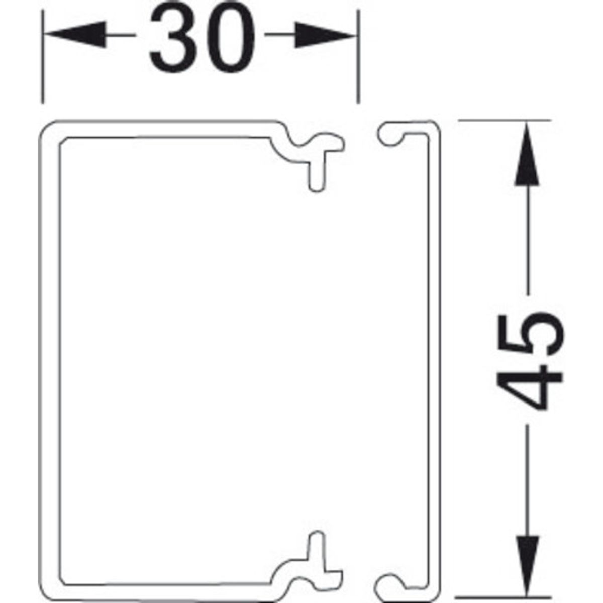 32 meter Kabelkanal LFH 30045 PH Kompl.