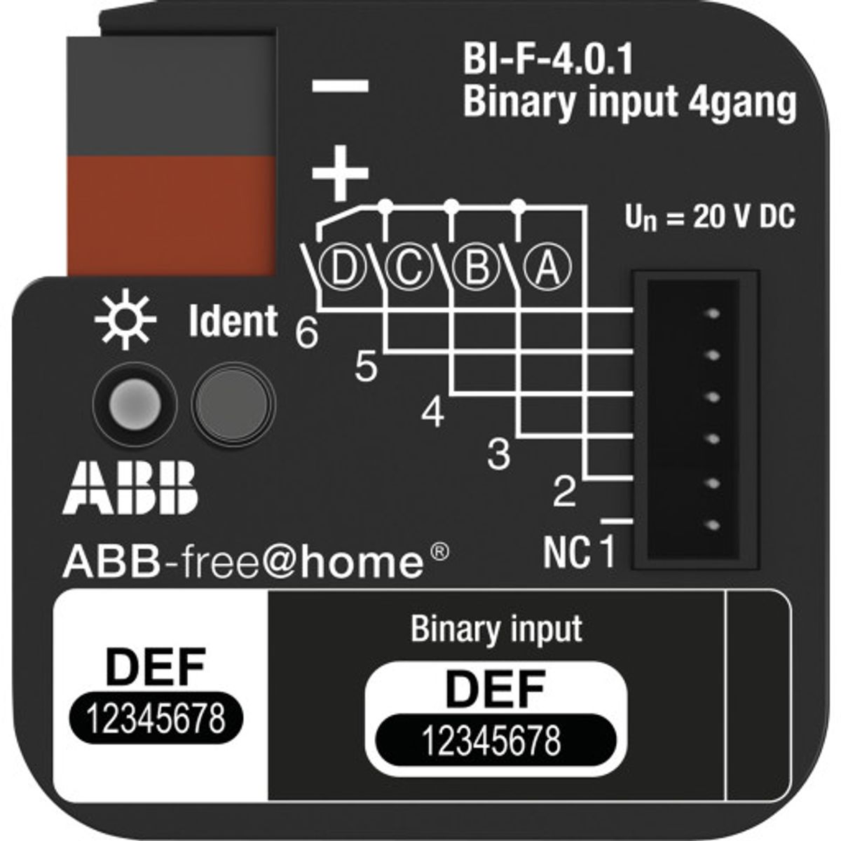 INPUTMODUL M/4 INDG. 20V BI-F