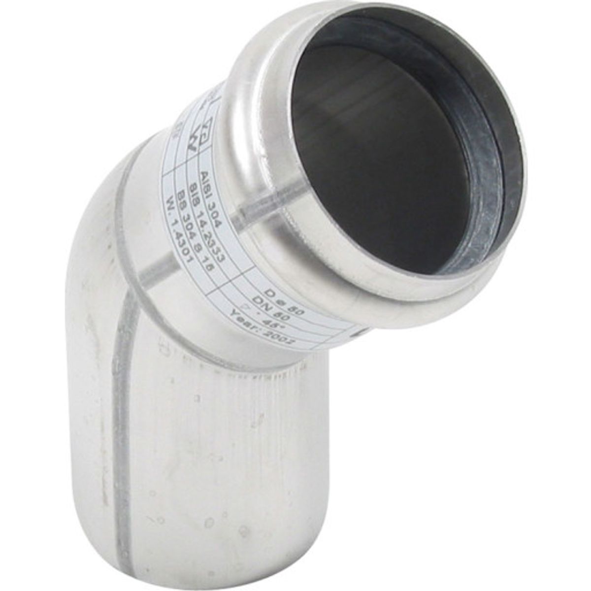 Ø 50 mm x 45° Bøjning syrefast AISI316L/EN1.4404 Blücher