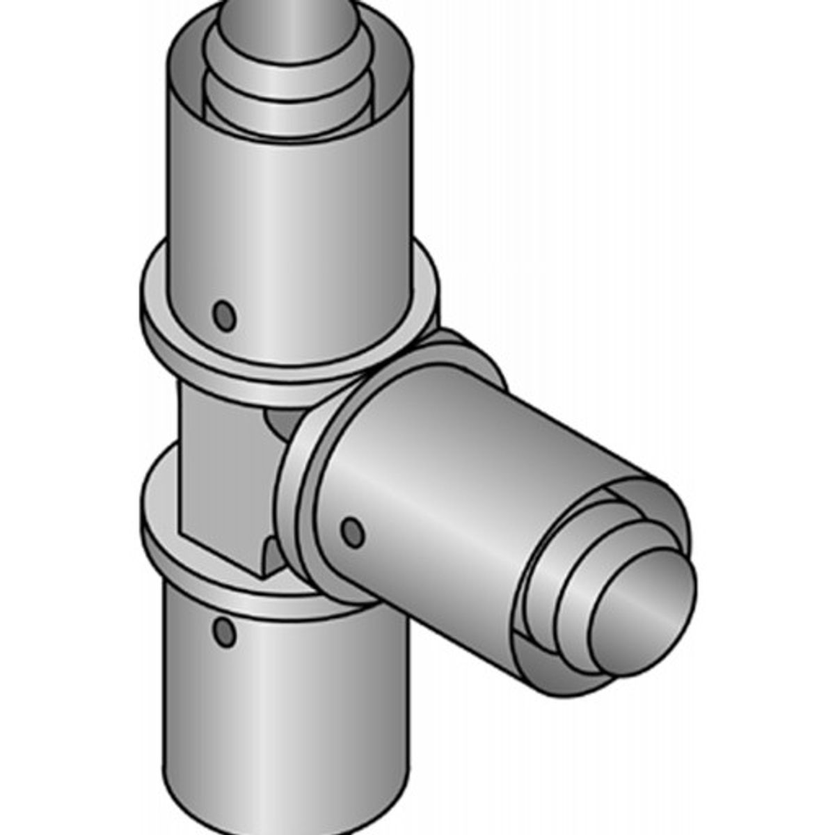 Uponor S-press Plus tee reduktion PPSU, 25-20-25 mm