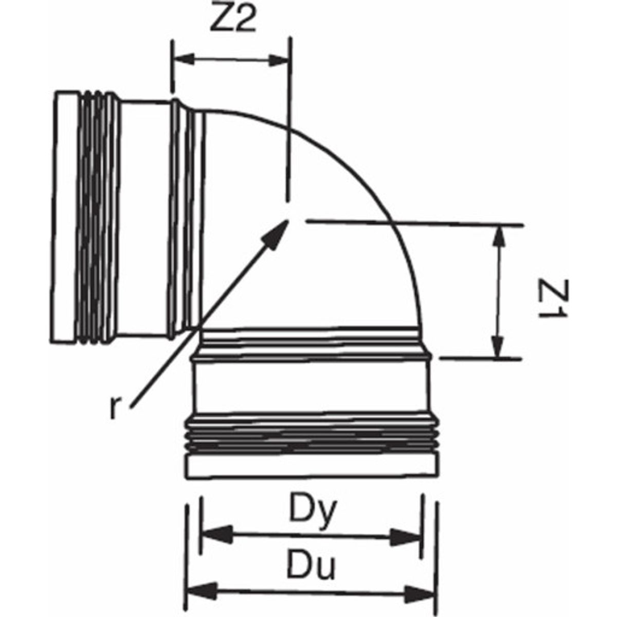 110 mm x 88,5° plus bøjning Wafix PP