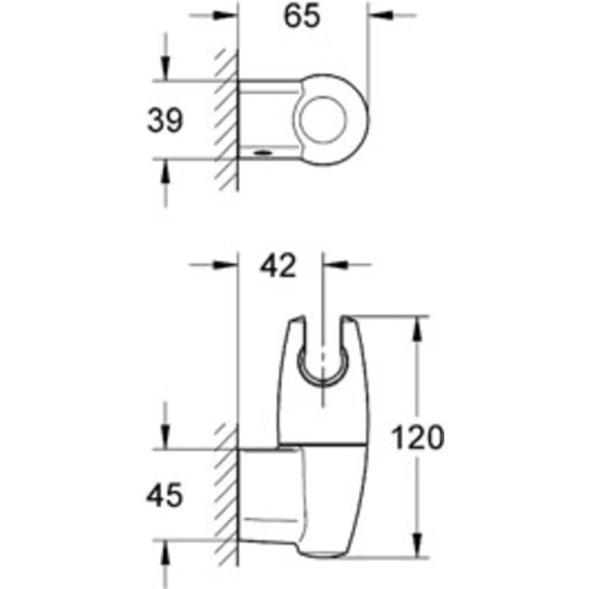 Grohe Movario vægholder indstillelig