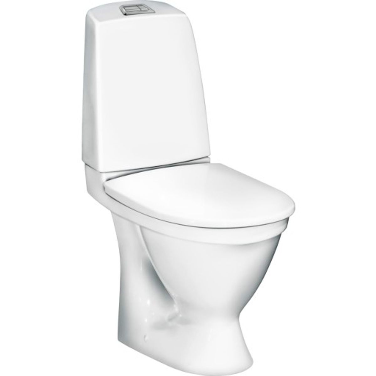 Gustavsberg Nautic 1510L toilet, uden skyllekant, hvid